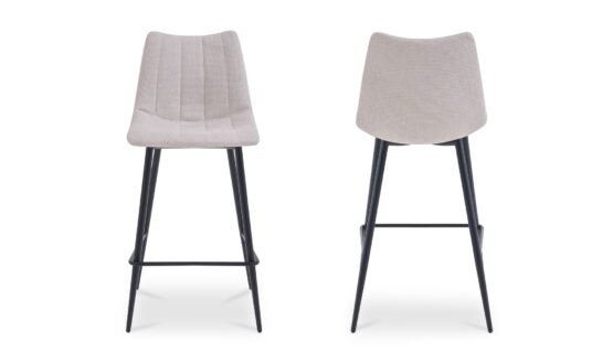 ALIBI BAR STOOL-SET OF TWO BEIGE - Image 3