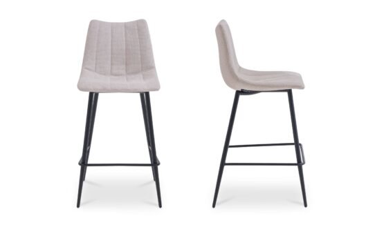 ALIBI BAR STOOL-SET OF TWO BEIGE - Image 2