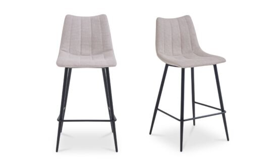 ALIBI BAR STOOL-SET OF TWO BEIGE
