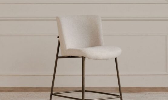 EARLY COUNTER STOOL BEIGE DARK GREY - Image 2