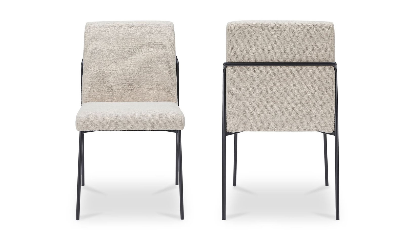 DANNY DINING CHAIR IVORY SET OF TWO LIGHT GREY - Image 5