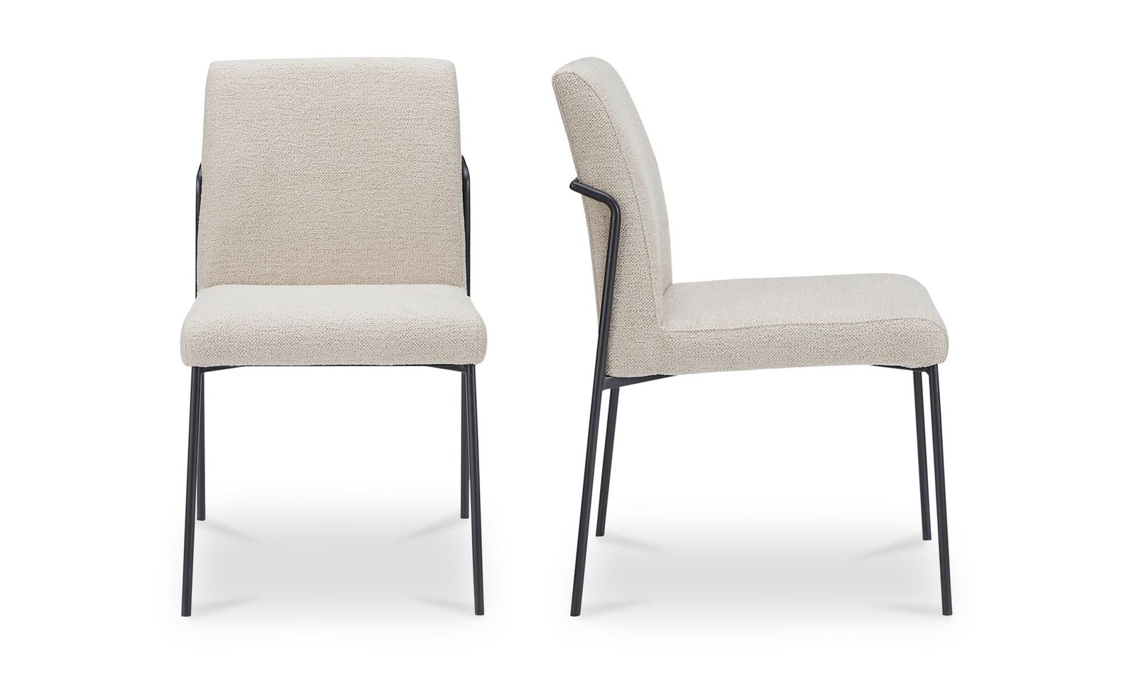 DANNY DINING CHAIR IVORY SET OF TWO LIGHT GREY - Image 4