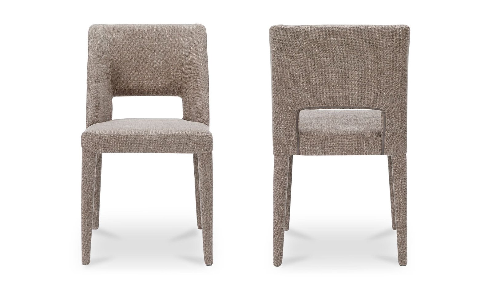 JOYCE DINING CHAIR-SET OF TWO LIGHT BROWN - Image 3