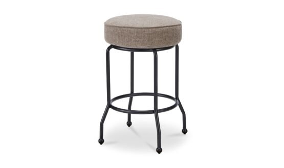 KELSEY SWIVEL COUNTER STOOL LIGHT BROWN - Image 2