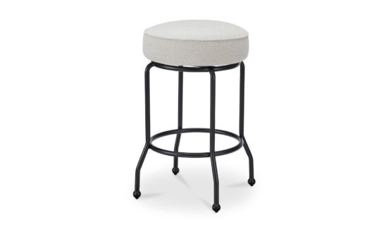 KELSEY SWIVEL COUNTER STOOL BEIGE - Image 2