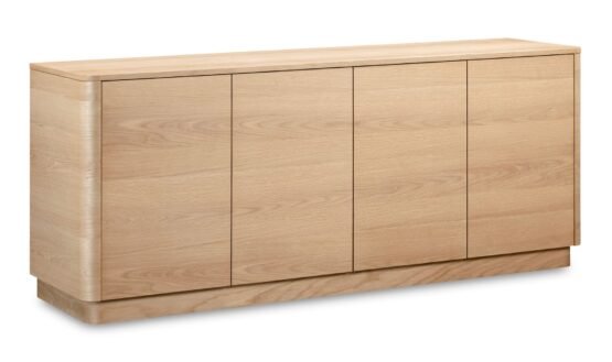 ROUND OFF SIDEBOARD NATURAL OAK BROWN - Image 4