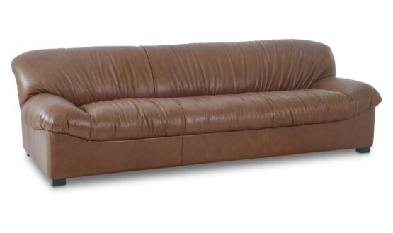 HALSTON SOFA LEATHER TAN - Image 2
