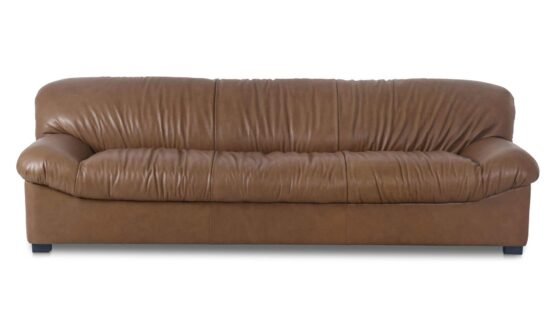 HALSTON SOFA LEATHER TAN