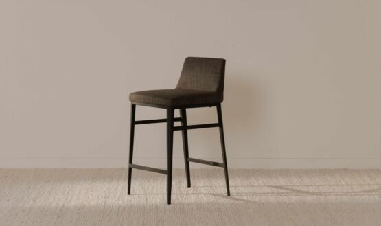 BARON COUNTER STOOL CHARCOAL GREY WHITE - Image 2