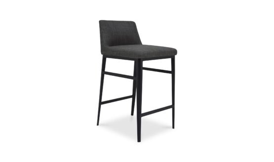 BARON COUNTER STOOL CHARCOAL GREY WHITE - Image 3