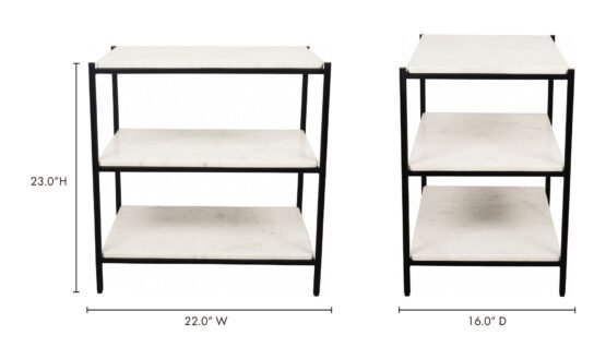 TRINE NIGHTSTAND WHITE MARBLE NATURAL - Image 6