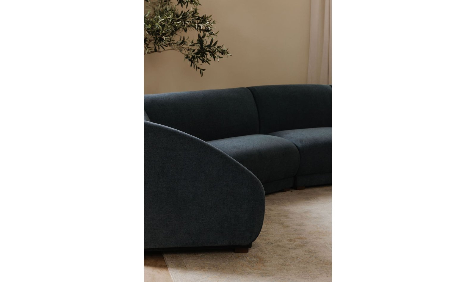 FRASER WEDGE SLIPPER CHAIR DEEP BLUE OFF WHITE - Image 3