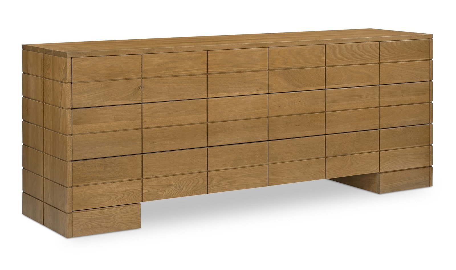 GIA 6 DRAWER DRESSER BROWN COUNTRY OAK - Image 5