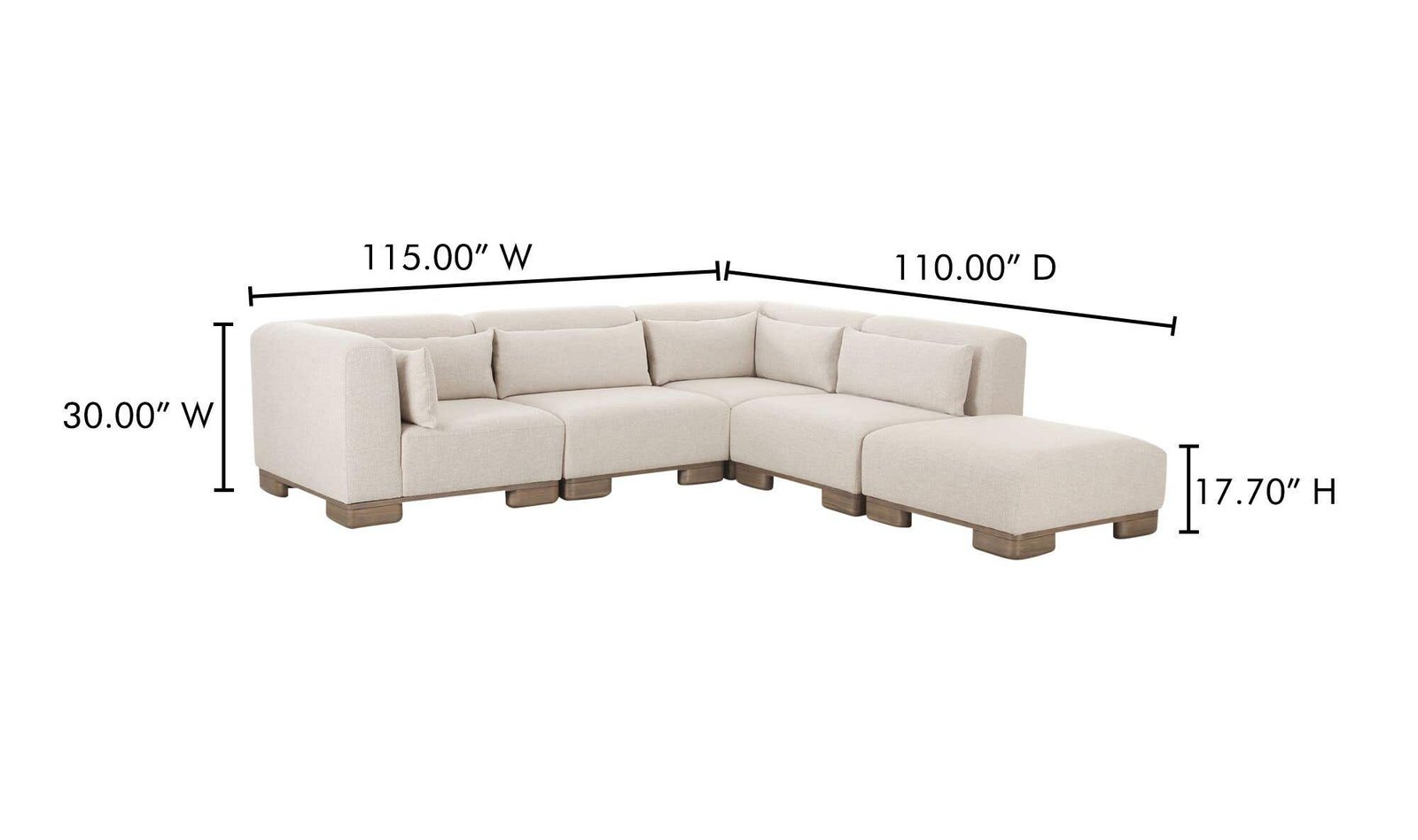 JUNE DREAM MODULAR SECTIONAL OATMEAL - Image 3