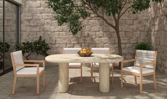 WARBY OUTDOOR DINING TABLE DEEP BRONZE - Image 2