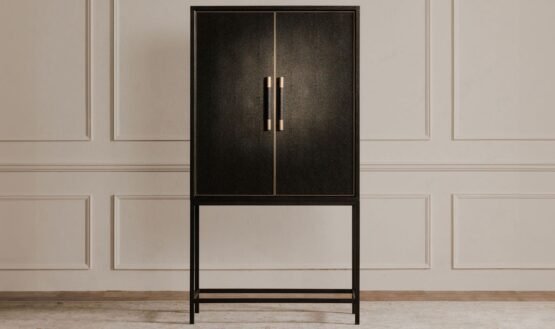 MAKO BAR CABINET BLACK OAK - Image 3
