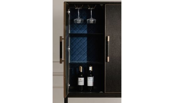MAKO BAR CABINET BLACK OAK - Image 4