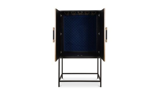 MAKO BAR CABINET BLACK OAK - Image 5