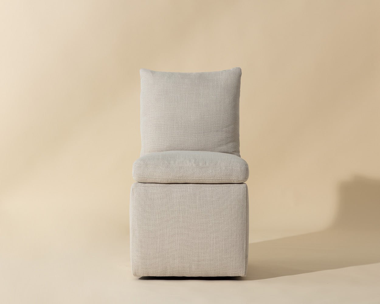 Glenrose Wheeled Dining Chair Effie Linen - Image 4