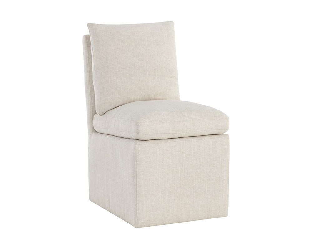 Glenrose Wheeled Dining Chair Effie Linen - Image 6