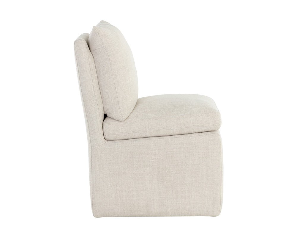 Glenrose Wheeled Dining Chair Effie Linen - Image 7