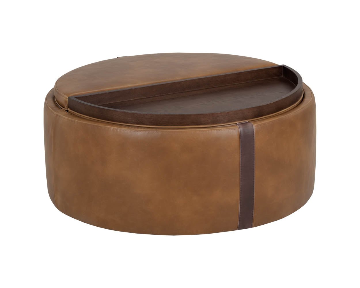 Borelli Wheeled Storage Ottoman Tobacco Tan / Autumn Chestnut - Image 6