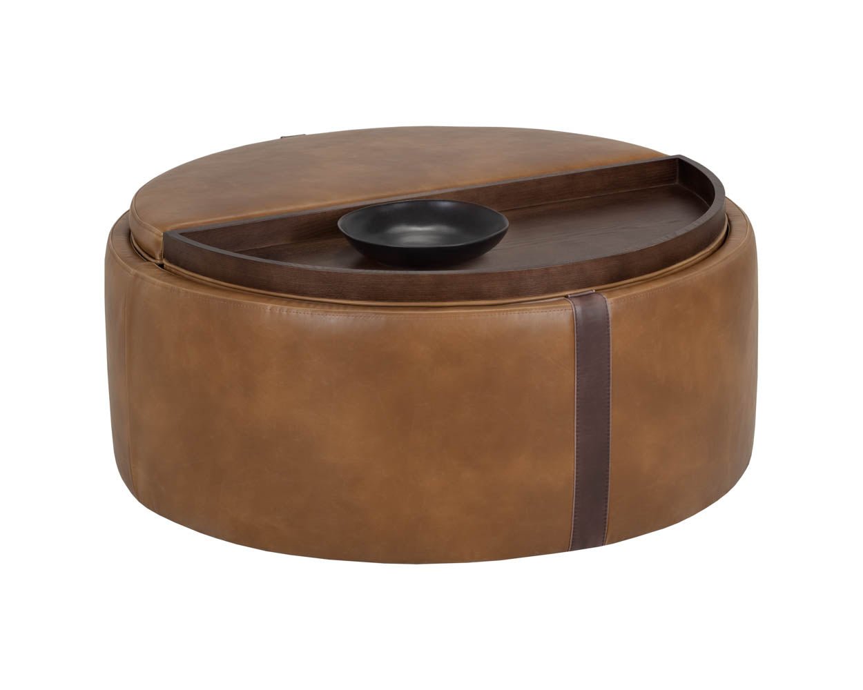 Borelli Wheeled Storage Ottoman Tobacco Tan / Autumn Chestnut - Image 7