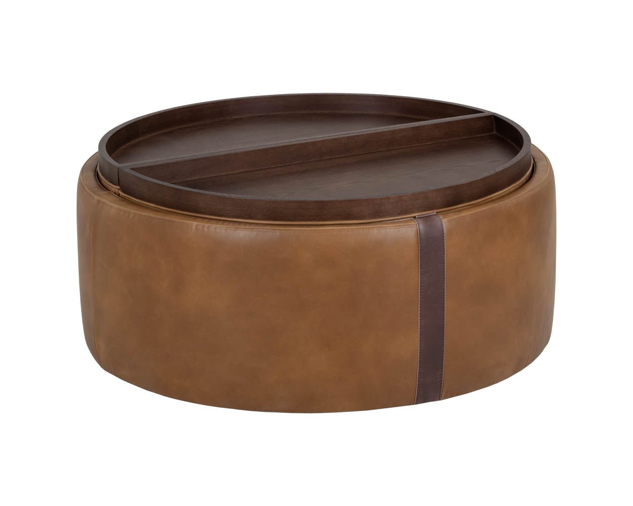 Borelli Wheeled Storage Ottoman Tobacco Tan / Autumn Chestnut - Image 8
