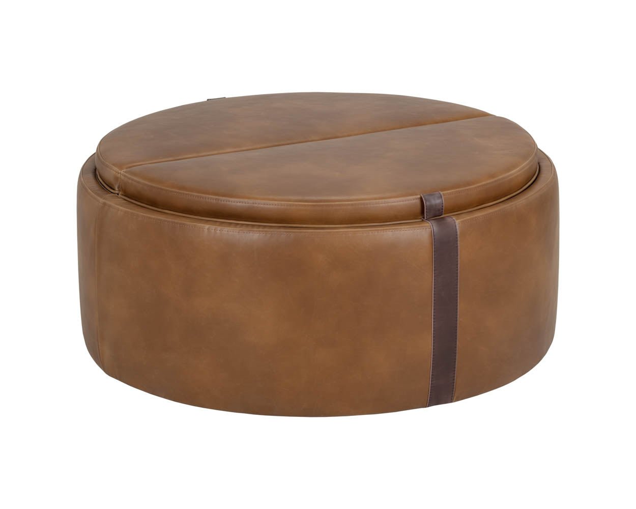 Borelli Wheeled Storage Ottoman Tobacco Tan / Autumn Chestnut - Image 9