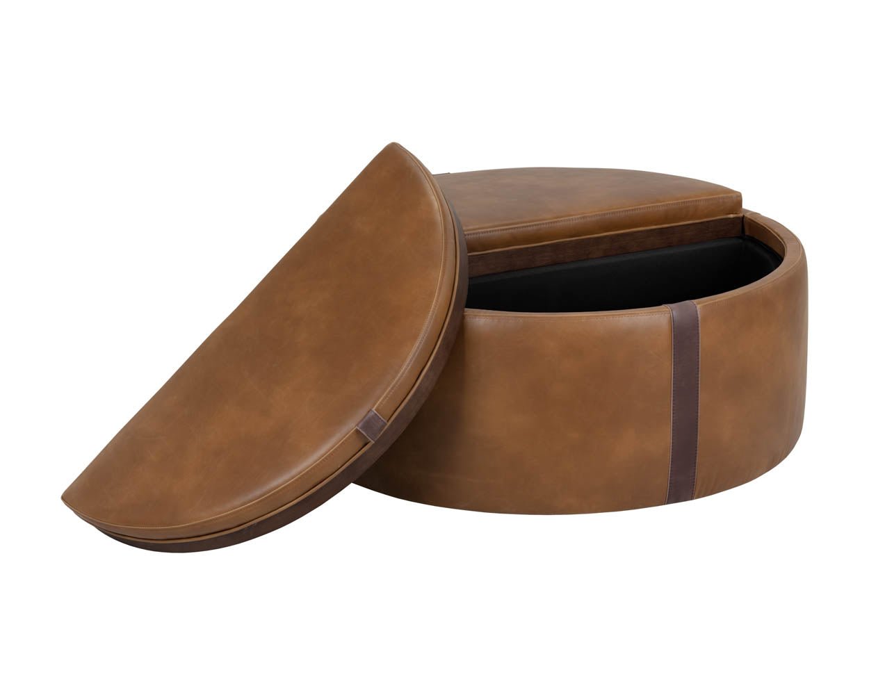 Borelli Wheeled Storage Ottoman Tobacco Tan / Autumn Chestnut - Image 10
