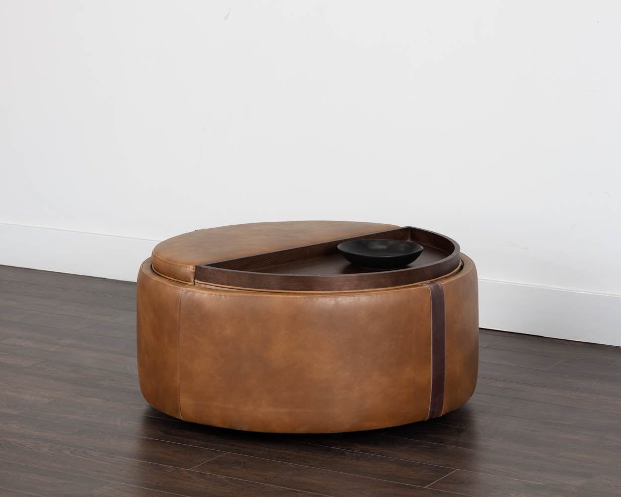 Borelli Wheeled Storage Ottoman Tobacco Tan / Autumn Chestnut - Image 11