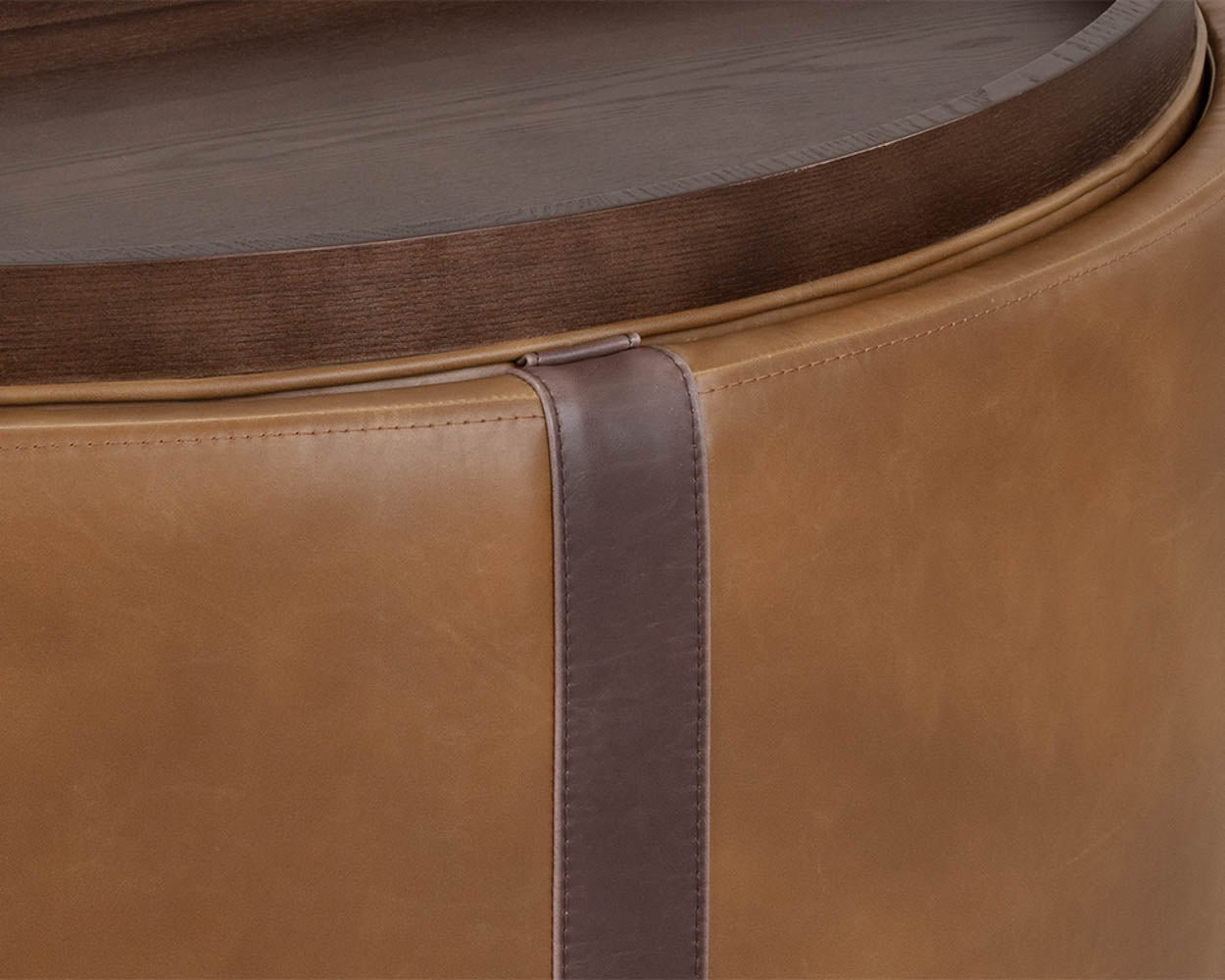 Borelli Wheeled Storage Ottoman Tobacco Tan / Autumn Chestnut - Image 12