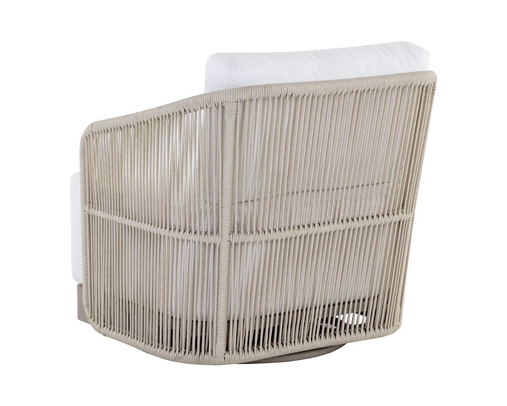 Allariz Swivel Armchair Stinson White - Image 5