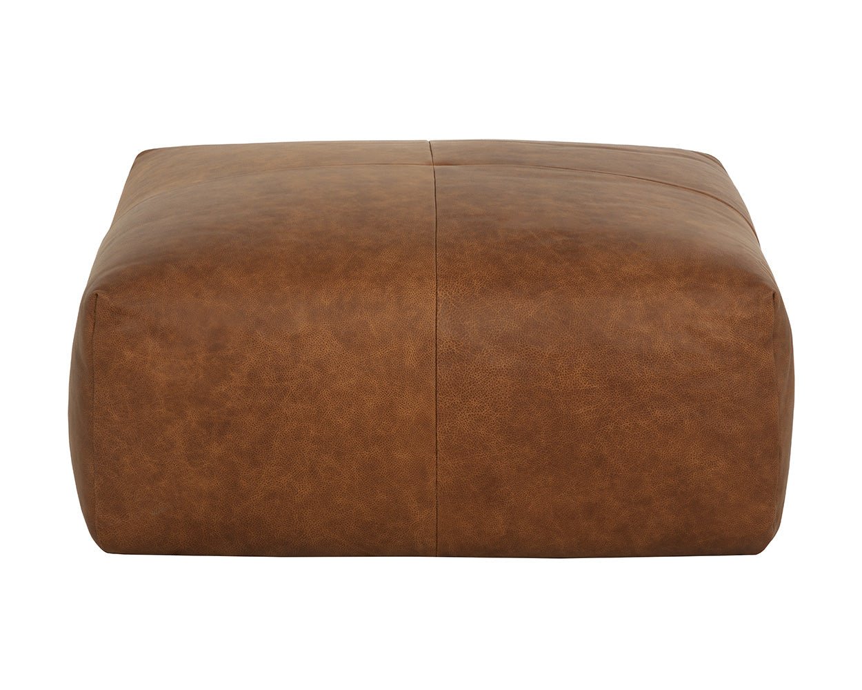 Elio Ottoman - Square Cognac Leather - Image 4
