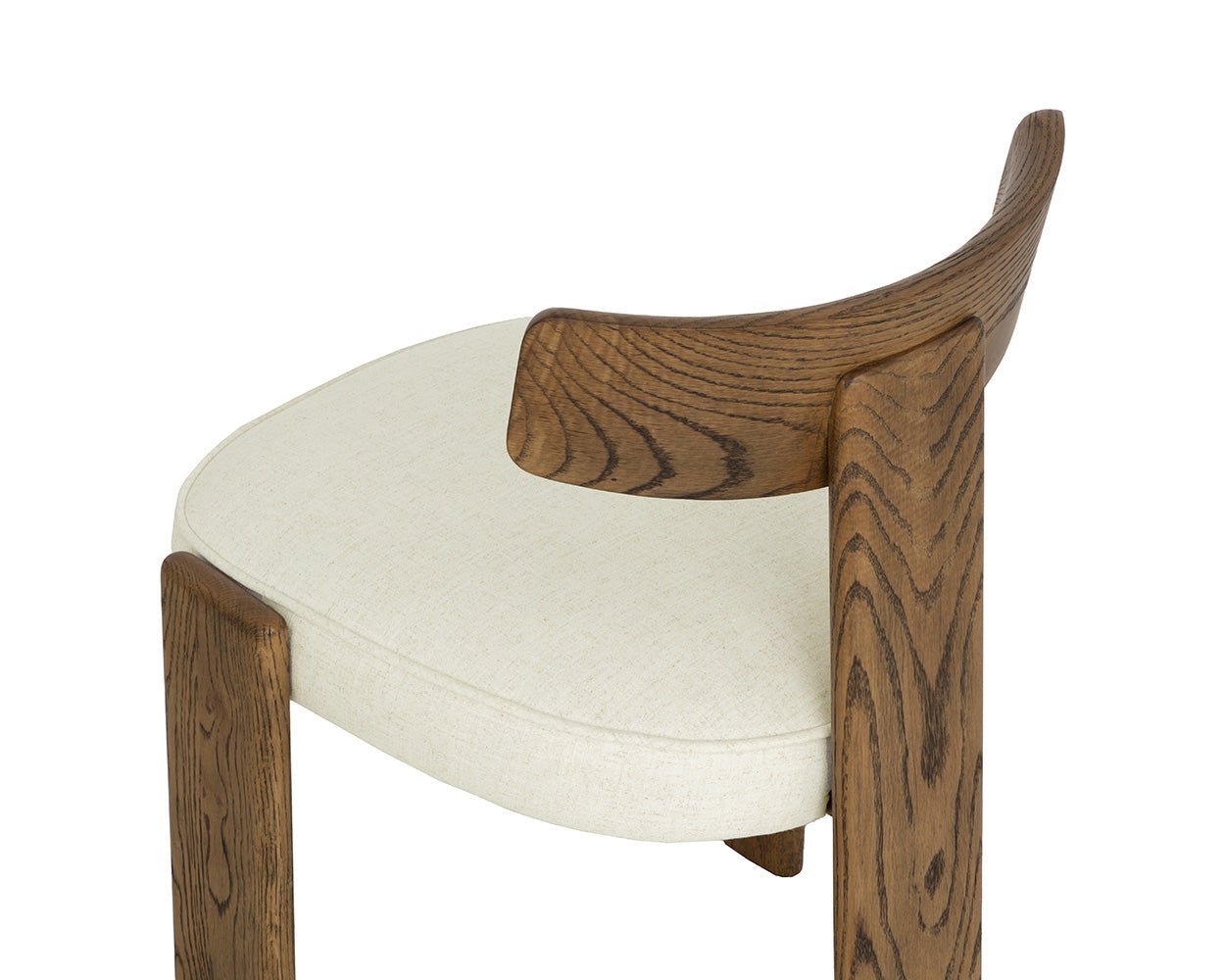 Horton Dining Chair - Warm Brown Geralt Linen - Image 8