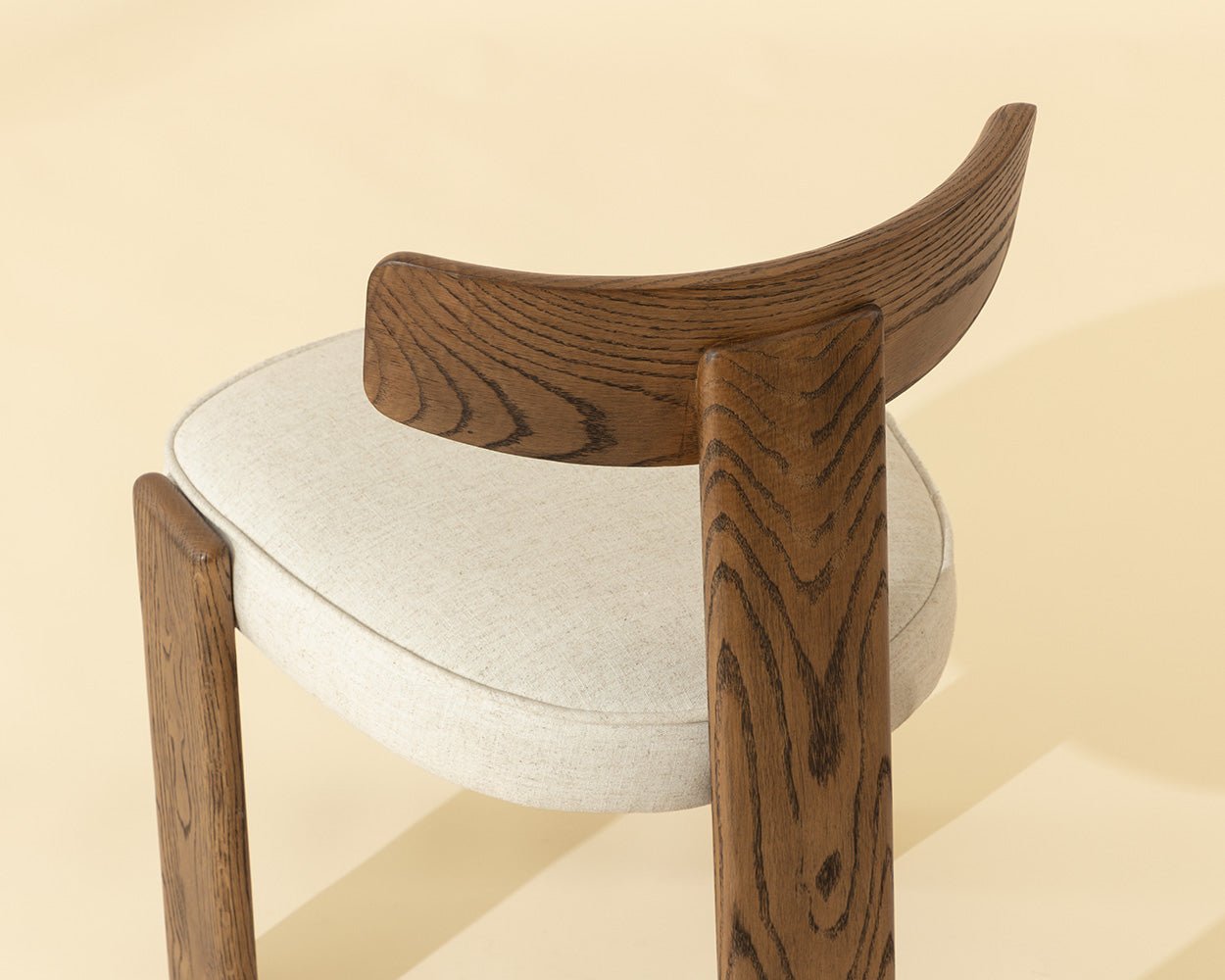 Horton Dining Chair - Warm Brown Geralt Linen - Image 3