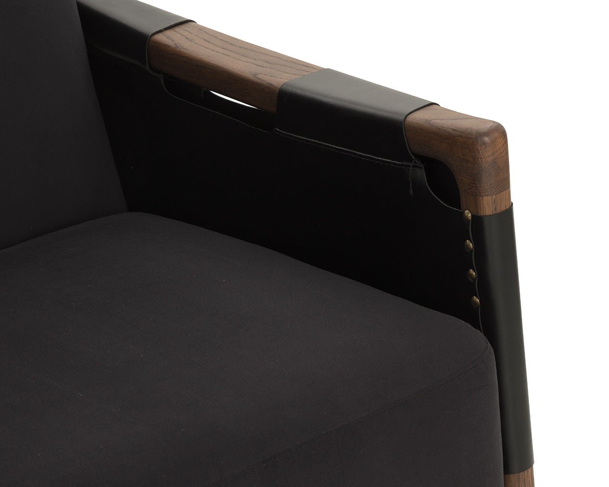Calloway Lounge Chair - Antique Brown Abbington Black / Onyx - Image 10