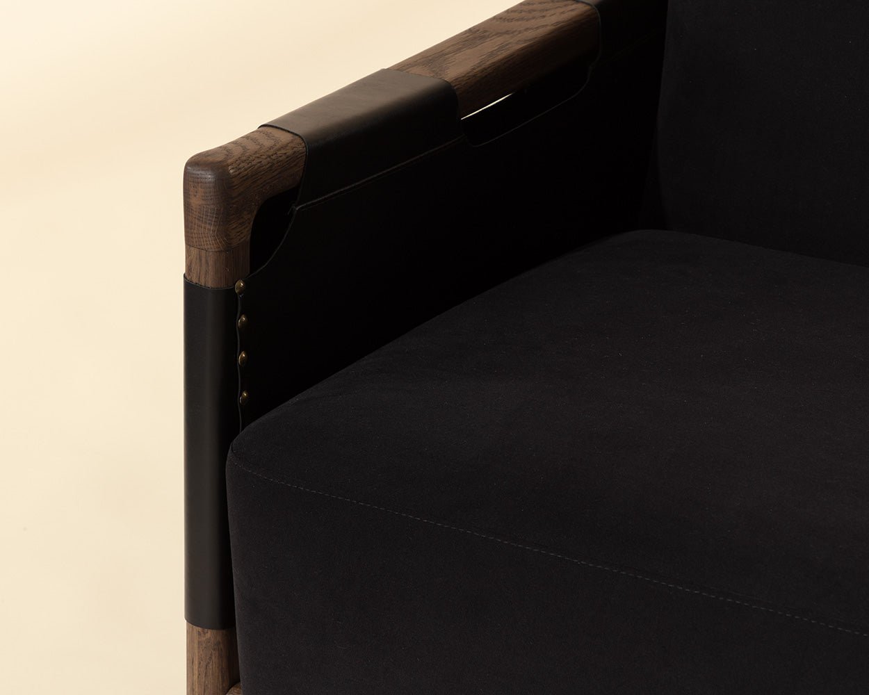 Calloway Lounge Chair - Antique Brown Abbington Black / Onyx - Image 3