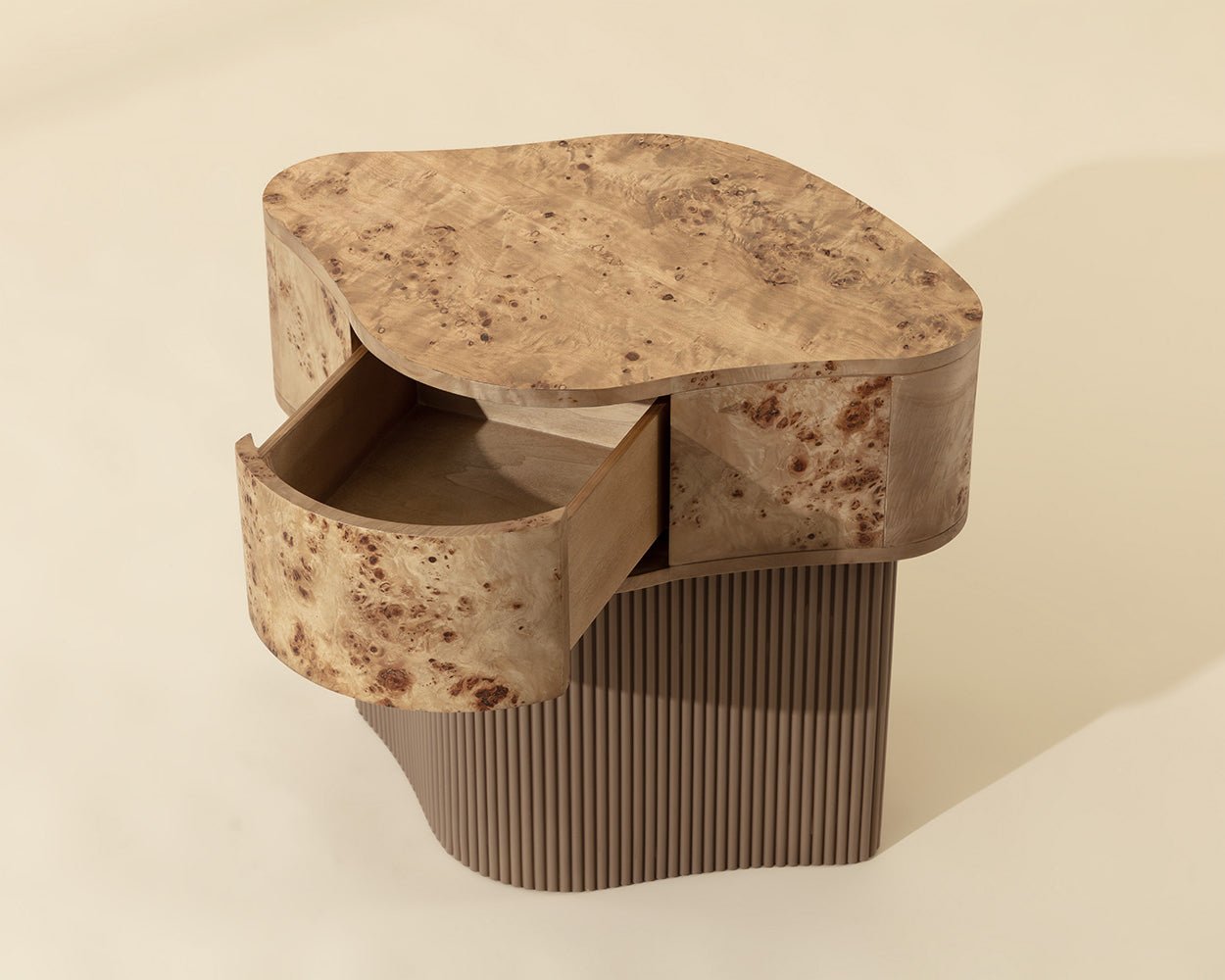 Fern Nightstand Burl Veneer - Image 3