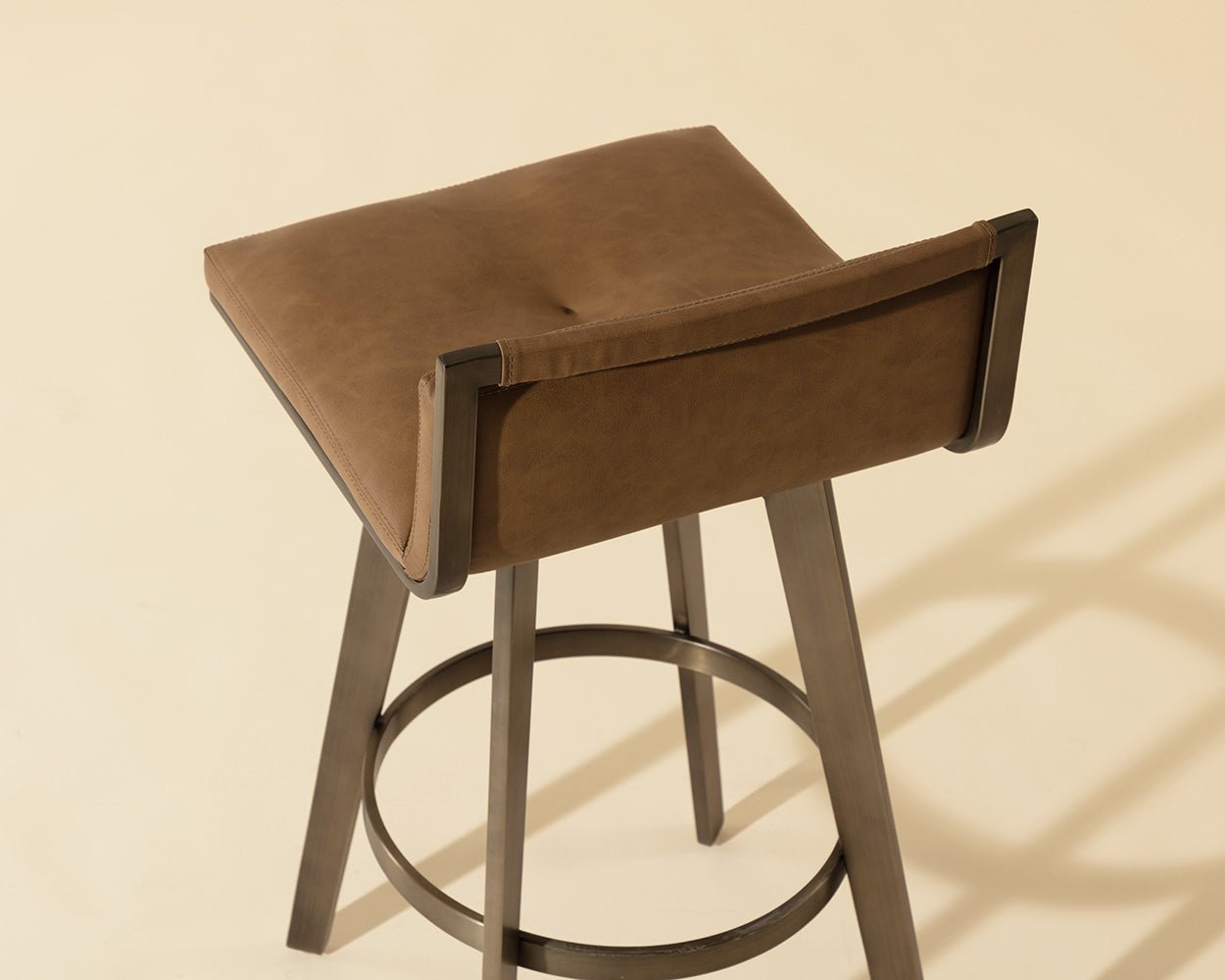 Arizona Swivel Barstool Milliken Cognac - Image 3