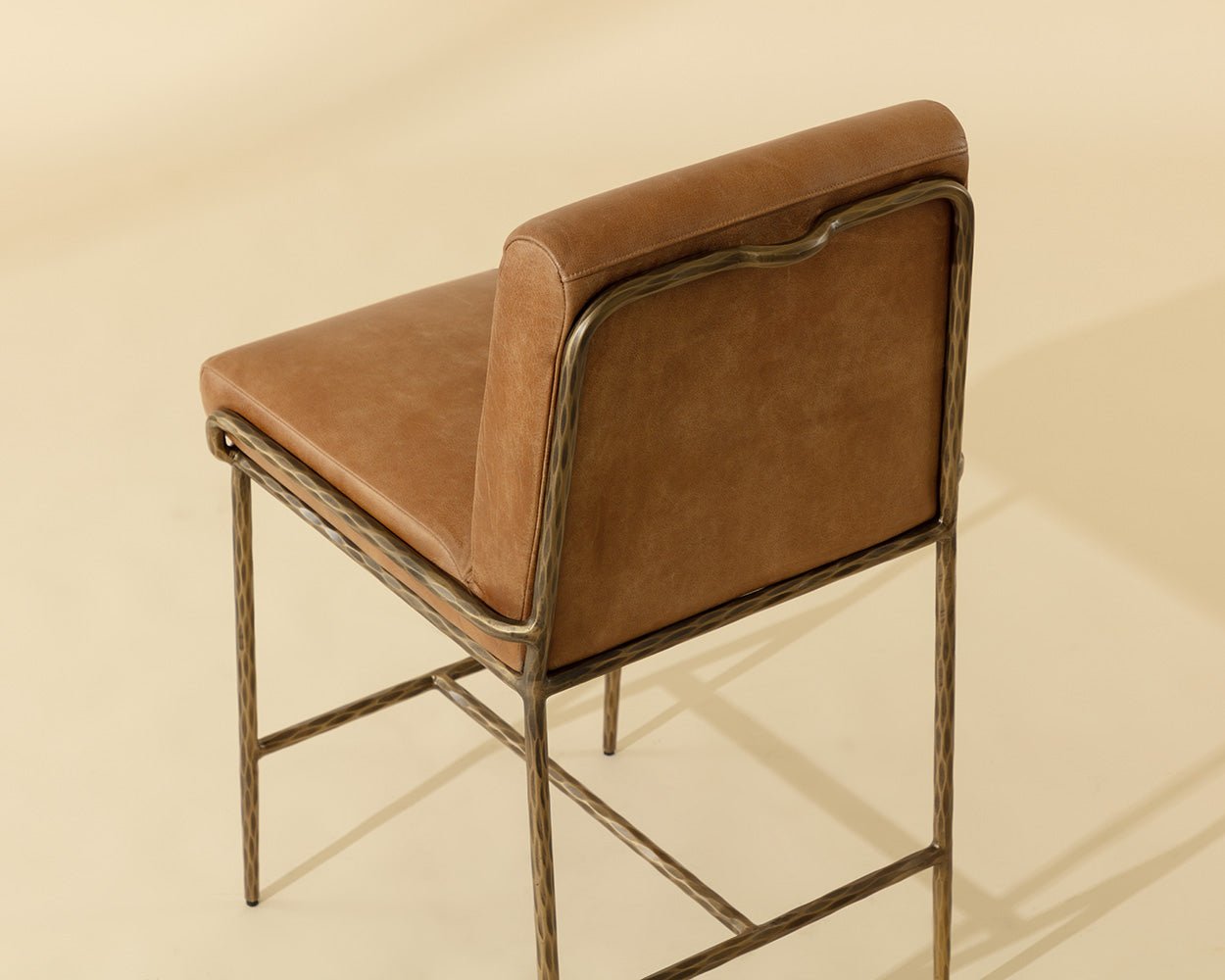 Lathan Counter Stool Tan #3 - Image 3