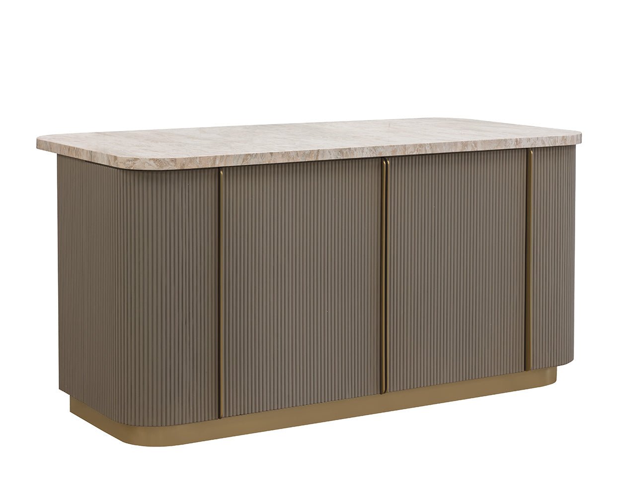 Cataldi Kitchen Island Taupe - Image 3