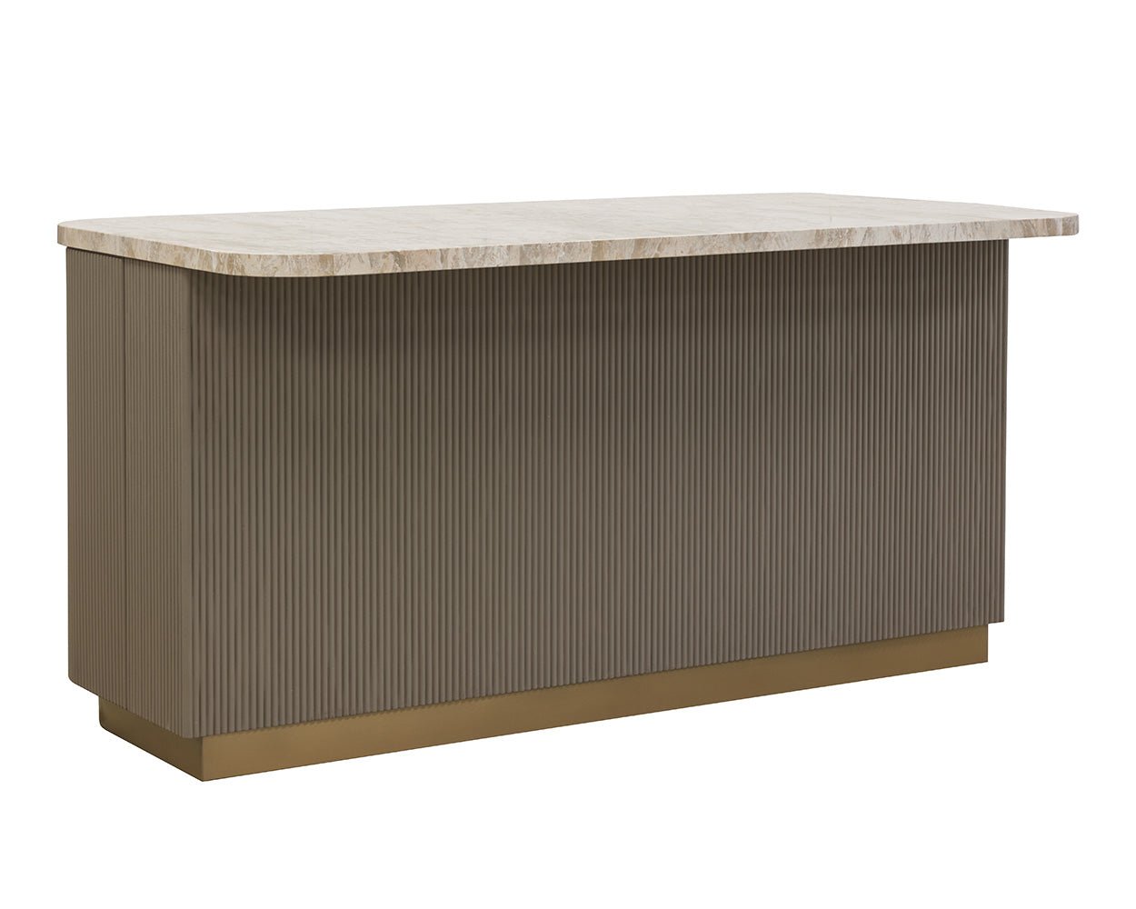 Cataldi Kitchen Island Taupe - Image 5