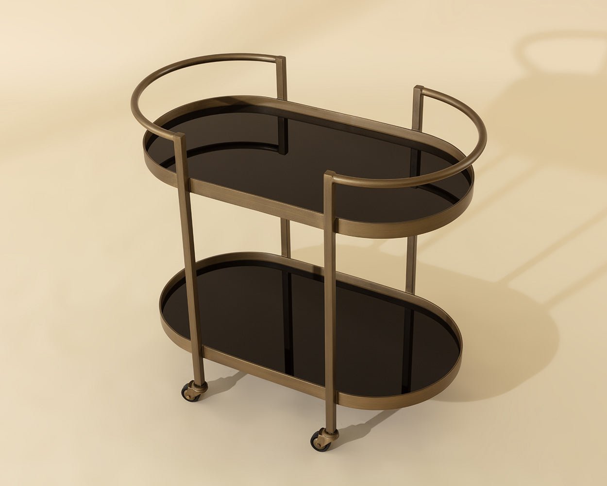 Bartlett Bar Cart Antique Brass - Image 4
