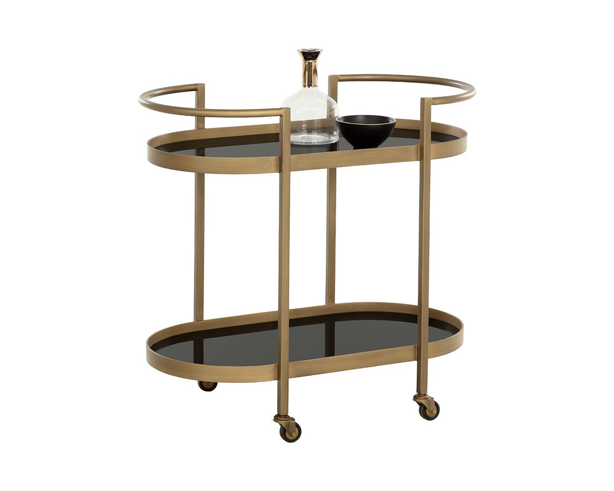 Bartlett Bar Cart Antique Brass - Image 6