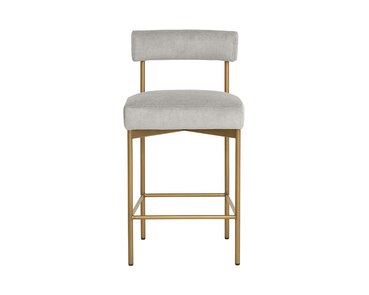 Seneca Counter Stool - Antique Brass Polo Club Stone - Image 5