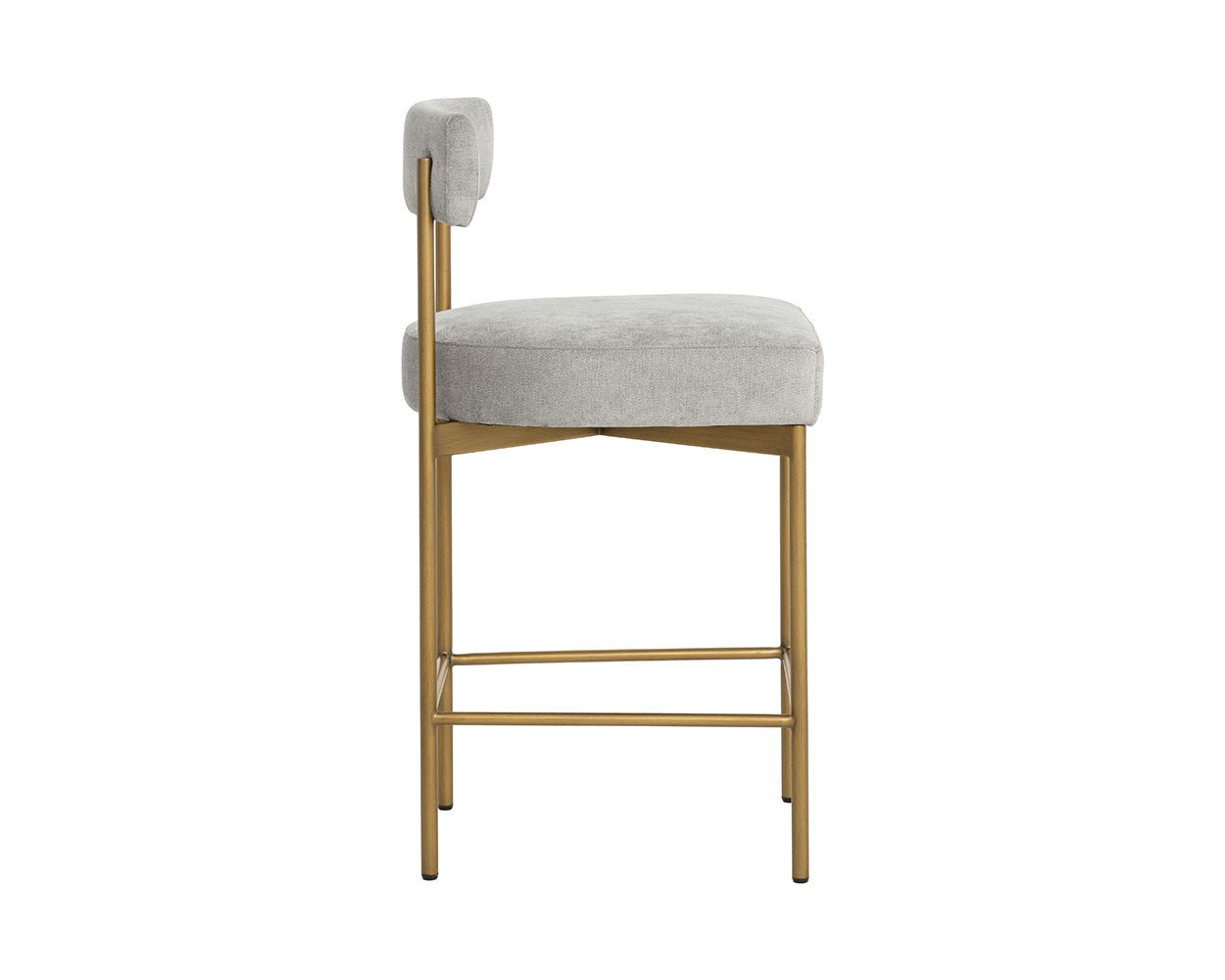 Seneca Counter Stool - Antique Brass Polo Club Stone - Image 6