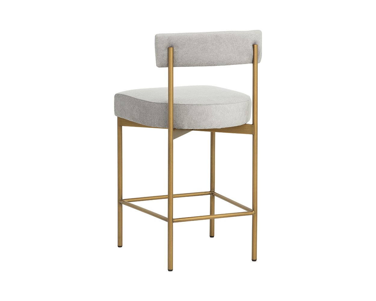 Seneca Counter Stool - Antique Brass Polo Club Stone - Image 7