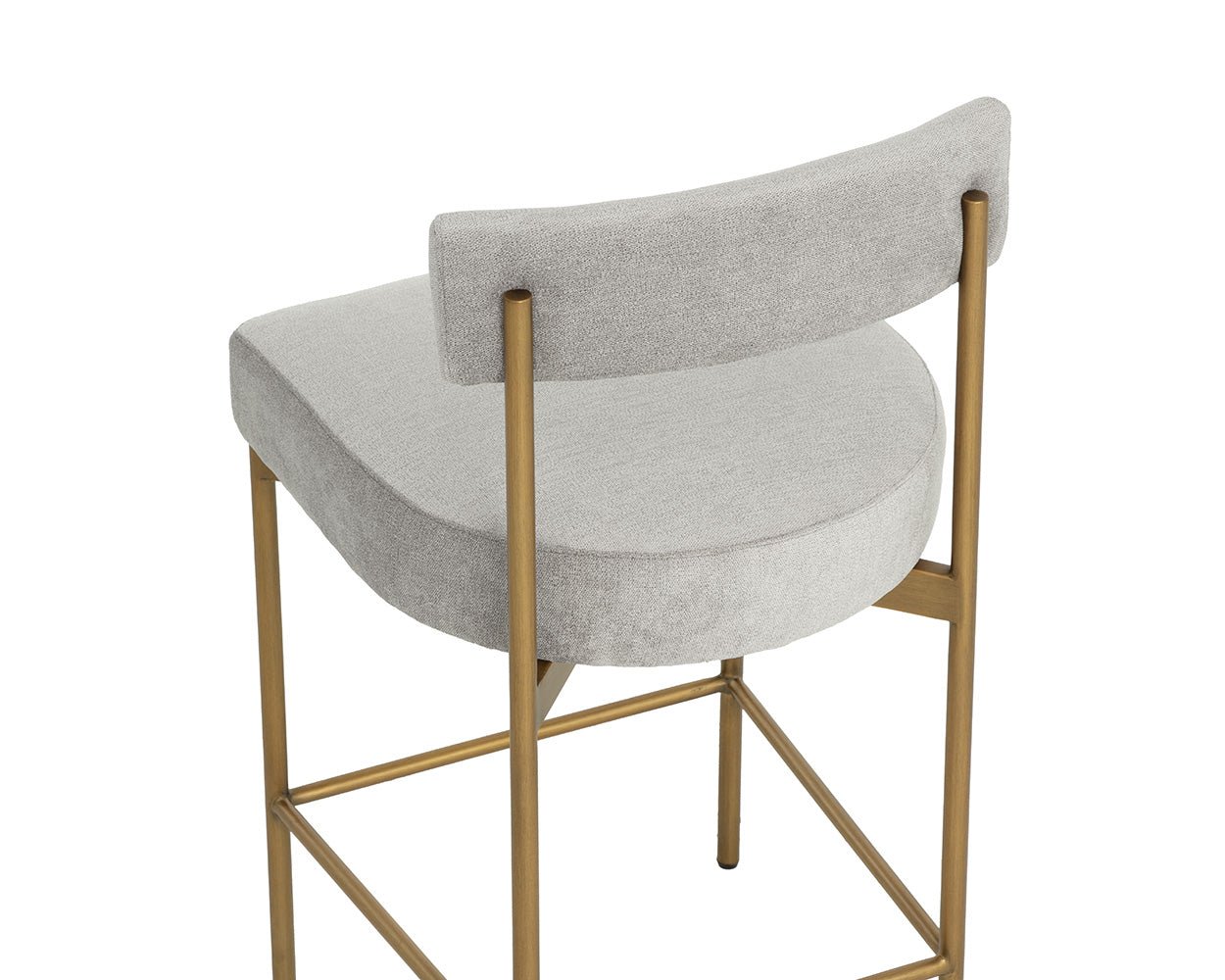 Seneca Counter Stool - Antique Brass Polo Club Stone - Image 8