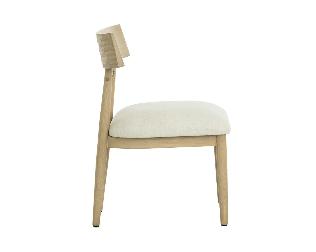 Florian Dining Chair - Light Oak Geralt Linen - Image 6